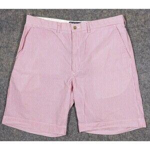 Polo Ralph Lauren Men's Size 36 Pink/White Stripe Seersucker Shorts